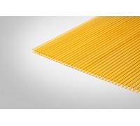 Сотовый поликарбонат КИВИ 3,70 мм 2100x6000 м желтый 70%